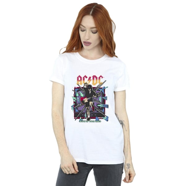 ACDC Dam/Damer Blow Up Your Video Jump Bomull Boyfriend T-S White S
