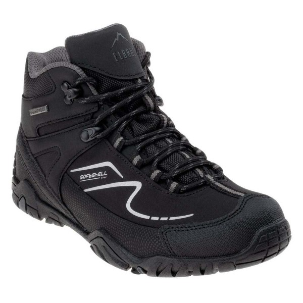 Elbrus Mens Maash Waterproof Mid Cut Hiking Shoes 12 UK Black/D Black/Dark Grey 12 UK