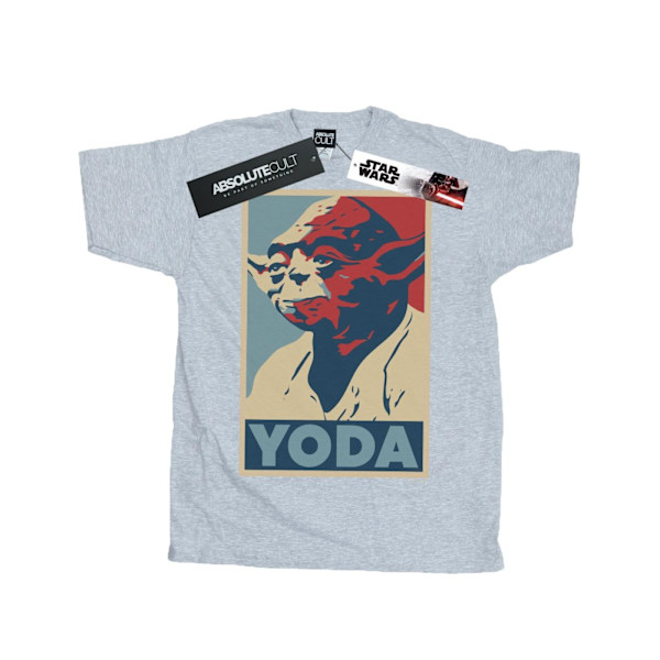 Star Wars Yoda Poster T-shirt för män, L, Sports Grey Sports Grey L