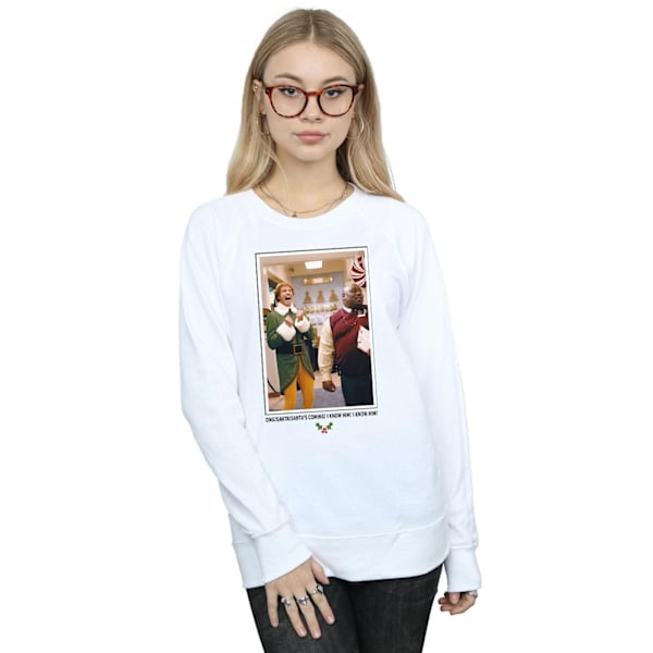Elf Dam/Damer OMG Santa Foto Sweatshirt M Vit White M