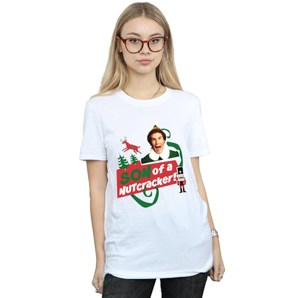 Elf Dam/Damer Son Of A Nutcracker Bomull Boyfriend T-Shirt White 3XL