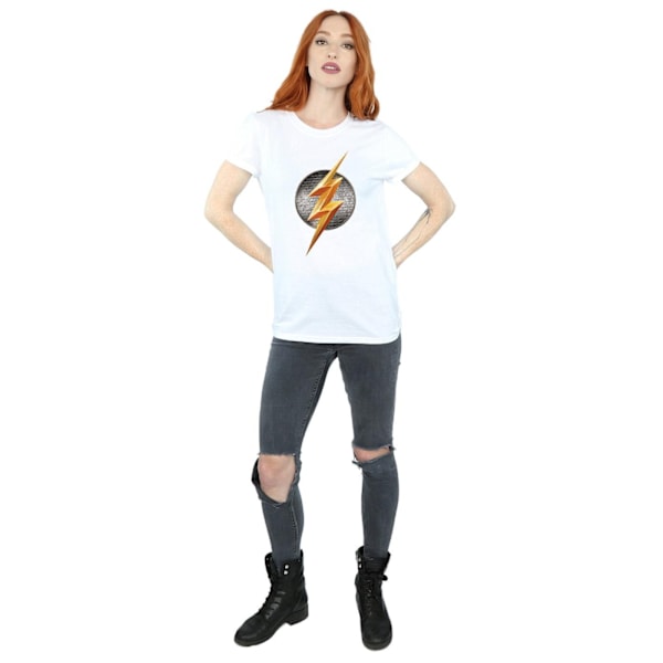 Flash Dam/Damer Logo Bomull Boyfriend T-Shirt XL Vit White XL