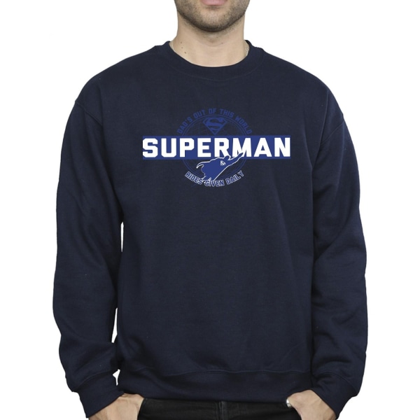 DC Comics herr Superman Out Of This World sweatshirt S marinblå Navy Blue S