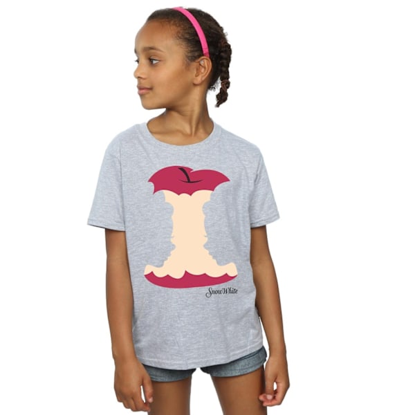 Disney Princess Girls Snövit Silhuett Bomull T-shirt 9-11 Sports Grey 9-11 Years