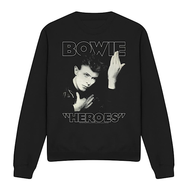 David Bowie Unisex Vuxen Heroes Omslag Sweatshirt M Svart Black M