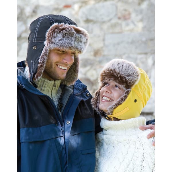 Result Unisex Classic Thermal Vinter/Ski Sherpa Trapper Hat M M Midnight Navy M