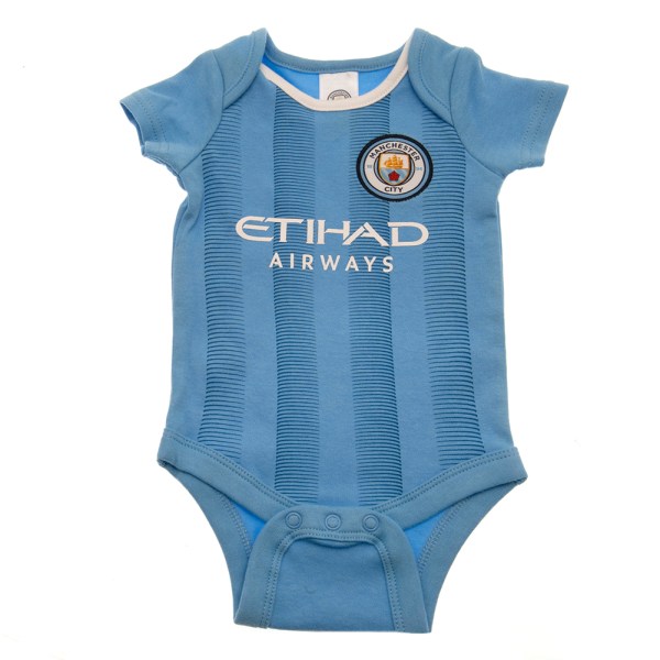 Manchester City FC Baby 2023/2024 Bodysuit (paket med 2) 0-3 Mont Blue/Cream/Brown 0-3 Months
