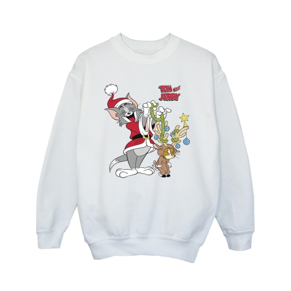 Tom & Jerry Girls Jul Ren Sweatshirt 12-13 År Vit White 12-13 Years