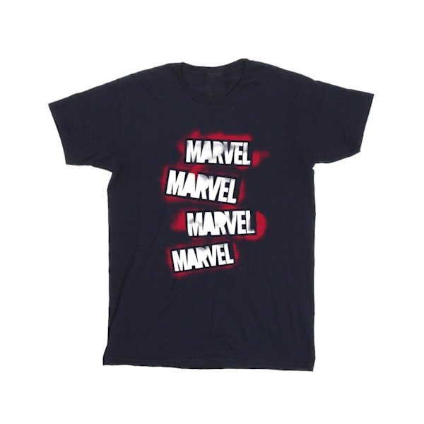 Marvel Universe Boys Grafitti Logos T-Shirt 5-6 år Marinblå Navy Blue 5-6 Years