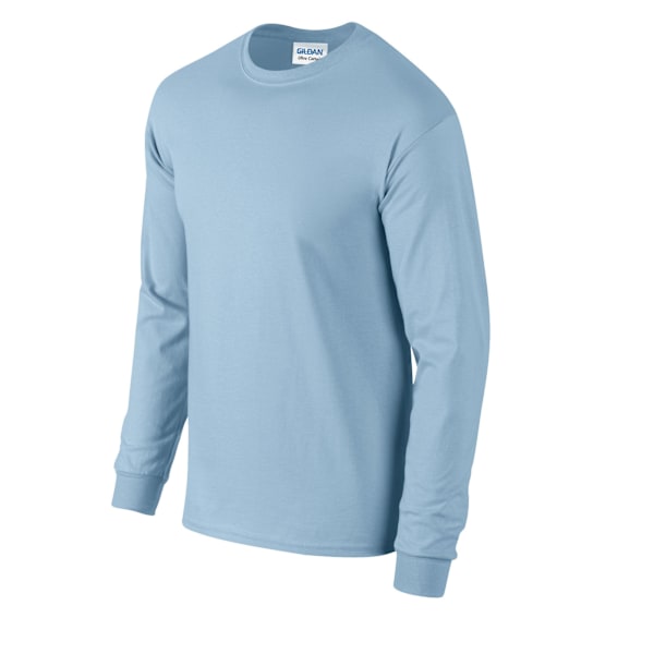 Gildan Unisex Vuxen Ultra Plain Bomull Långärmad T-shirt M L Light Blue M
