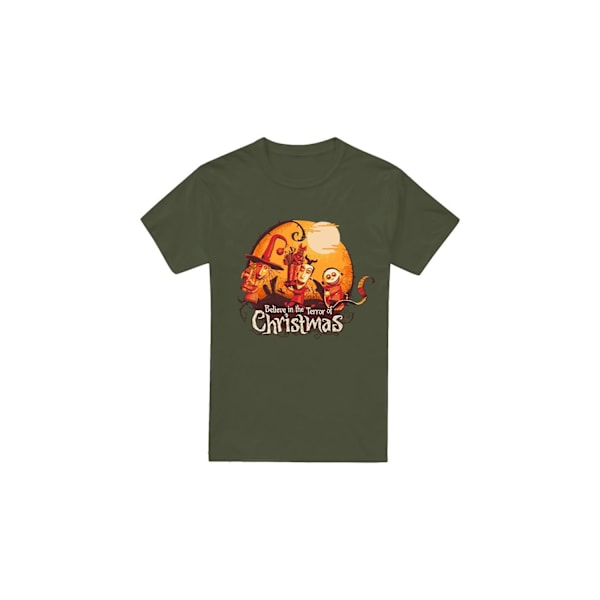 The Nightmare Before Christmas Herrarnas Tro På Terror T-Shirt Military Green L
