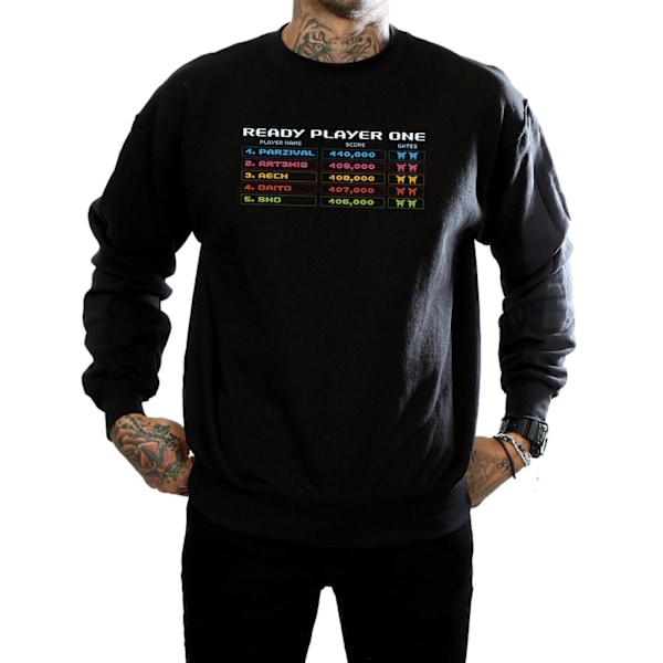 Ready Player One Herr 8-Bit Scoreboard Sweatshirt M Svart Black M