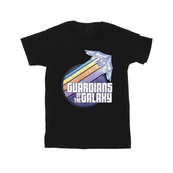 Guardians Of The Galaxy Boys Badge Rocket T-Shirt 7-8 Years Bla Black 7-8 Years
