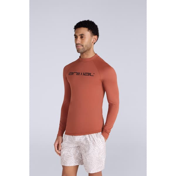 Animal Herr Sonny Logo Rash Guard S Rost Rust S