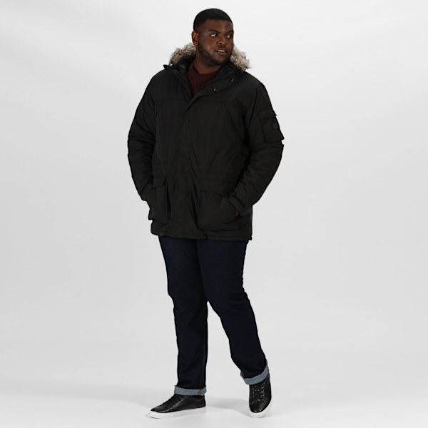 Regatta Herr Salinger II Faux Fur Isolerad Parka M Svart Black M