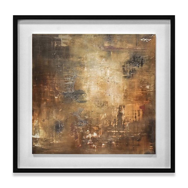 Soozy Barker Koppar Jord Träramad Plakett 60cm x 60cm Brun Brown 60cm x 60cm