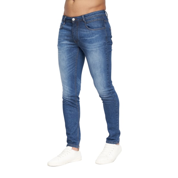 Crosshatch Malcolm Slim Jeans 38L Stone Wash för män Stone Wash 38L