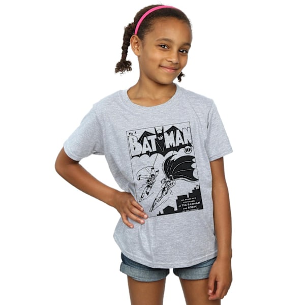 DC Comics Girls Batman No. 1 Mono Cotton T-Shirt 5-6 år Spor Sports Grey 5-6 Years