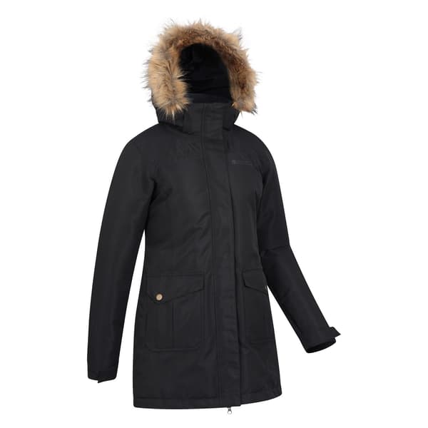 Mountain Warehouse Dam/Dam Tarka II Lång Vadderad Jacka 14 Black 14 UK