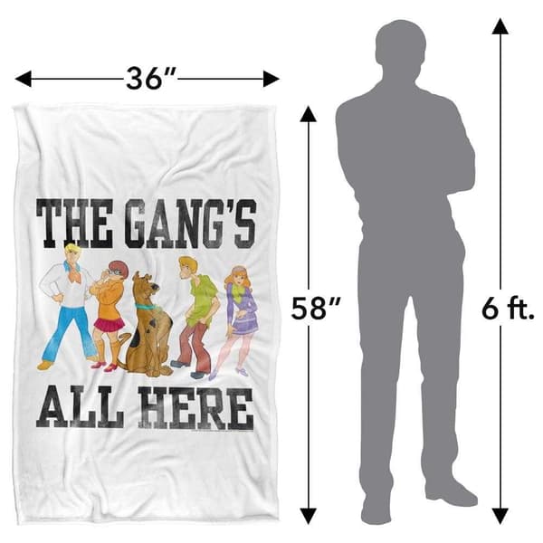 Scooby Doo The Gang´s All Here Mjuk Filt 152cm x 127cm Multicoloured 152cm x 127cm