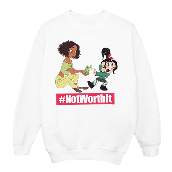 Disney Girls Wreck It Ralph Tiana Och Vanellope Sweatshirt 12-1 White 12-13 Years