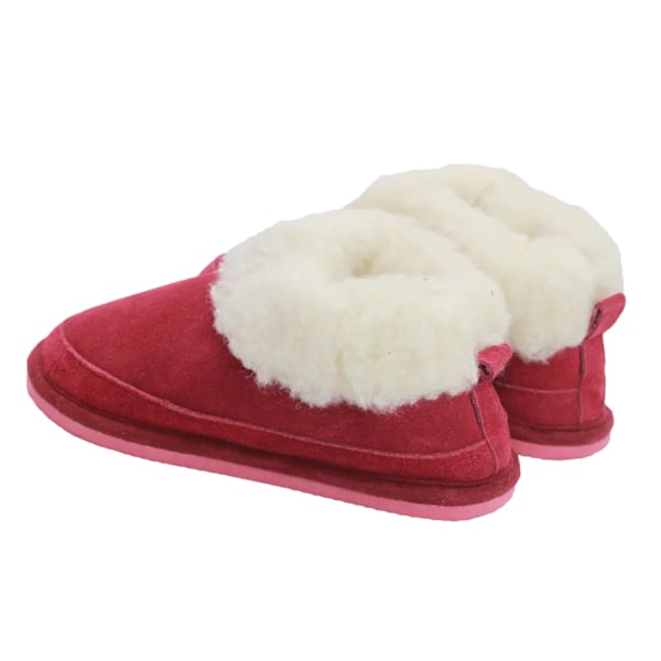 Eastern Counties Leather Maddie Ulltofflor för Kvinnor Crimson 9 UK