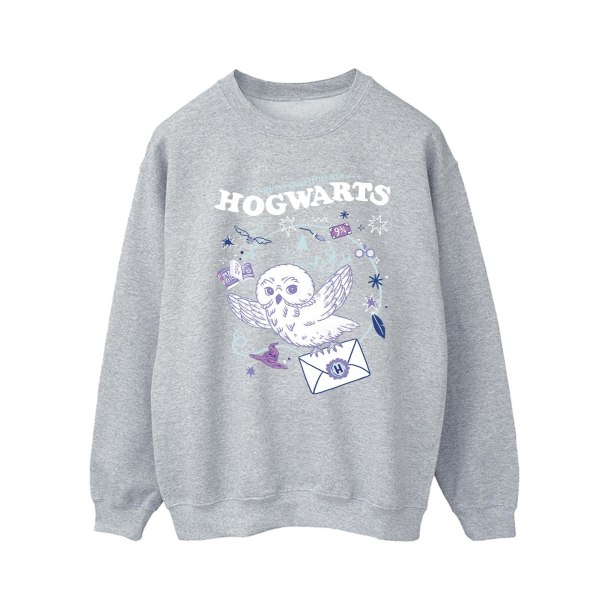 Harry Potter Herr Sweatshirt med uggla och brev från Hogwarts L Svart Black L