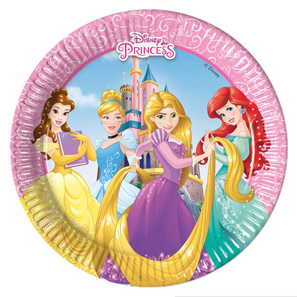 Disney Princess Paper Characters Festtallrikar (paket med 8) En S Multicoloured One Size