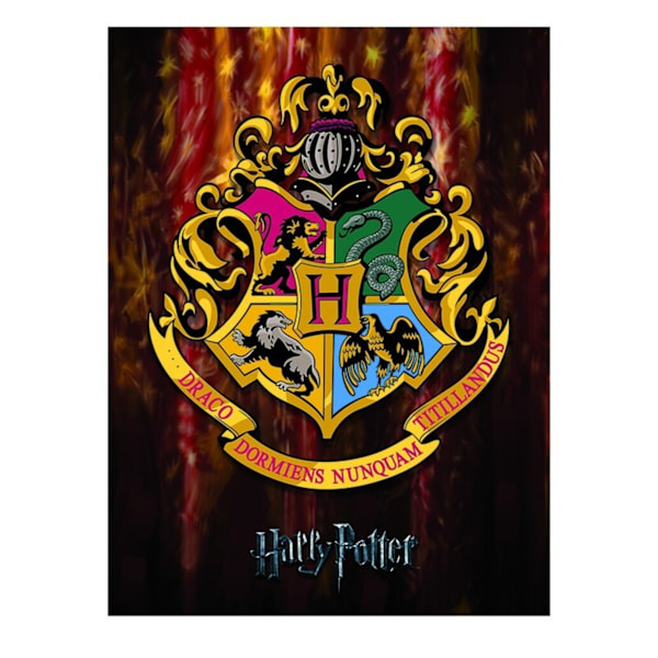 Harry Potter Hogwarts Crest inramad duktryck 80cm x 60cm Mul Multicoloured 80cm x 60cm