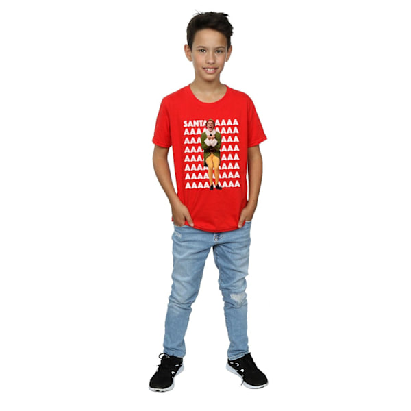 Elf Boys Buddy Santa Scream T-Shirt 7-8 år Röd Red 7-8 Years