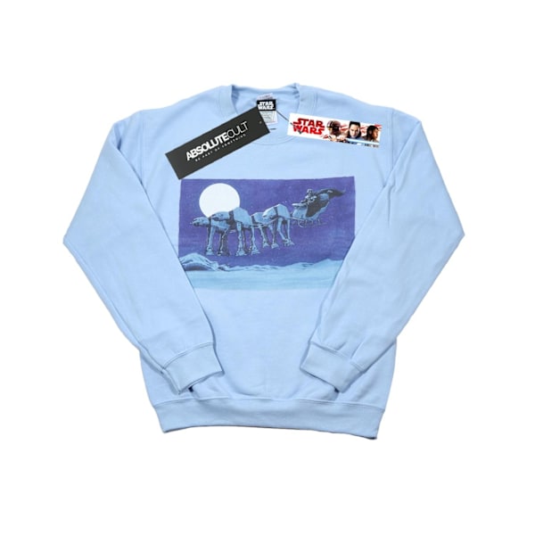 Star Wars Herr Jul AT-AT Släde Sweatshirt L Himmelsblå Sky Blue L