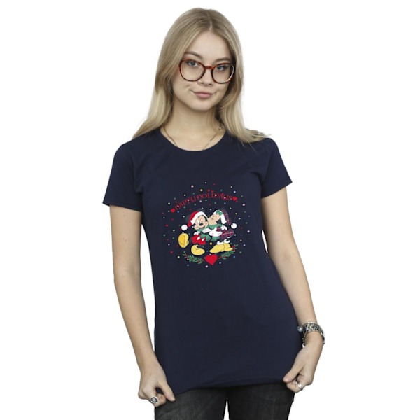 Disney Dam/Kvinnor Mickey Mouse Mickey Minnie Jul Cotto Navy Blue XXL