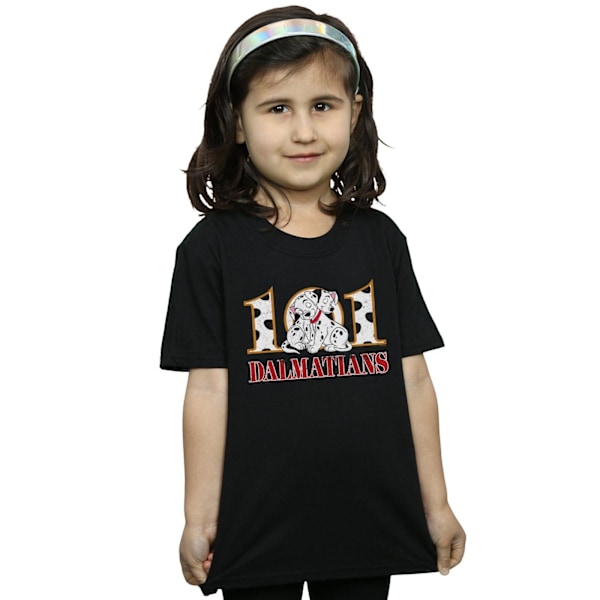 Disney Girls 101 Dalmatiner Valp Kram Bomull T-shirt 9-11 År Black 9-11 Years