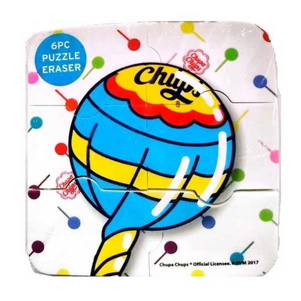Chupa Chups Pussel Eraser (Pack med 6) One Size Vit/Multicolou White/Multicoloured One Size
