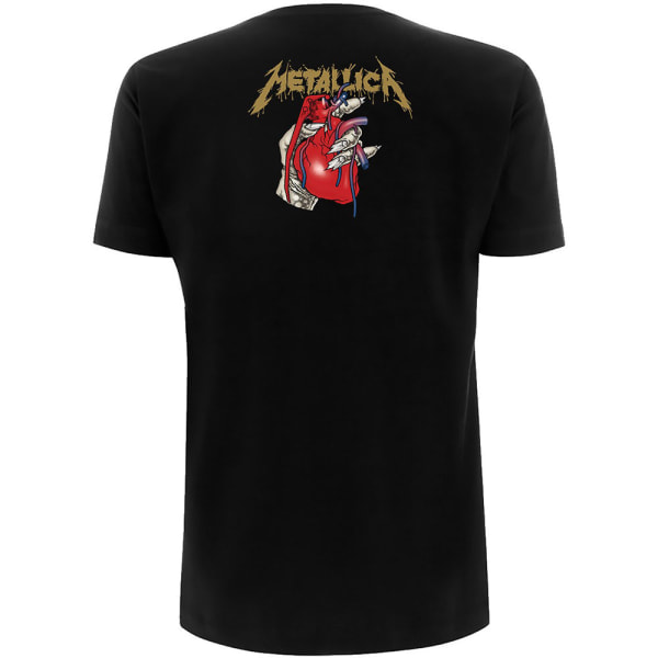 Metallica Unisex Vuxenhjärta T-shirt med explosiv print L Bla Black L