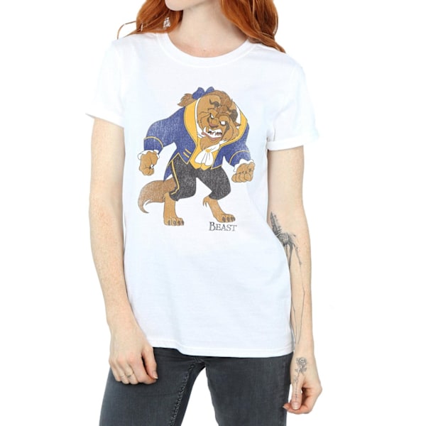 Skönheten och odjuret Dam/Dam Classic Cotton Boyfriend T-S White M