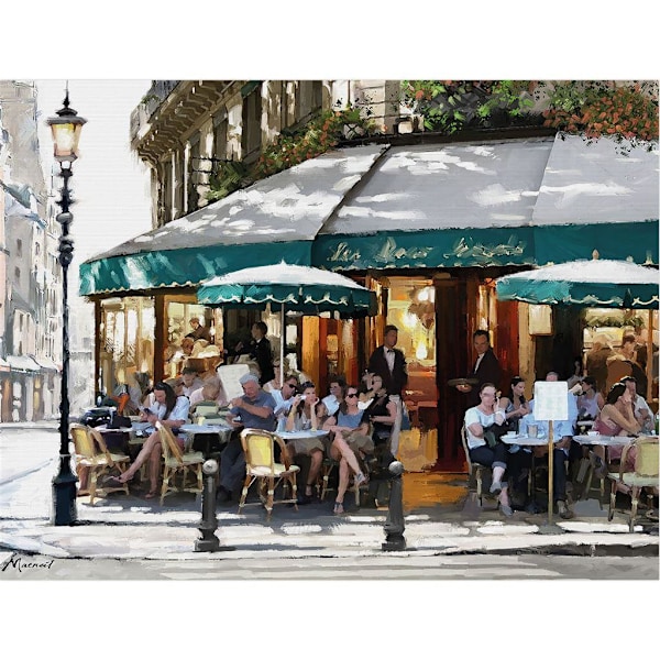 Richard Macneil Corner Cafe Canvas Tryck 40cm x 30cm Flerfärgad Multicoloured 40cm x 30cm