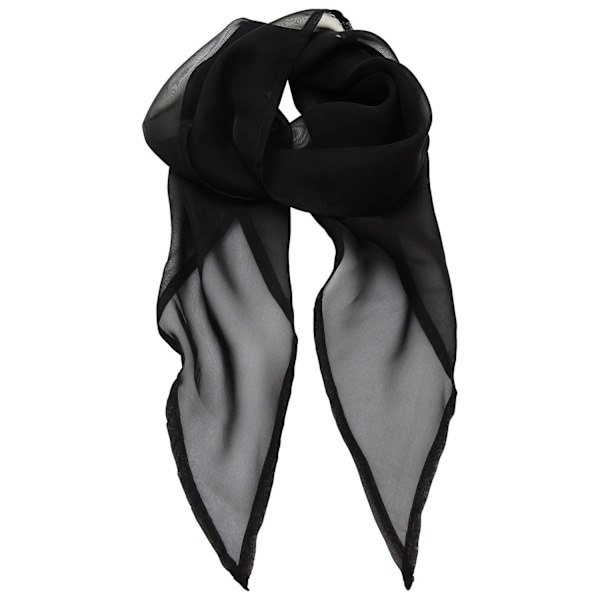 Premier Unisex Vuxen Färger Chiffong Scarf En Storlek Svart Black One Size