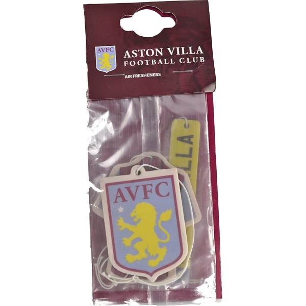 Aston Villa FC luftfräschare (paket med 3) 6,5 cm x 5 cm röd/gul Red/Yellow/Black 6.5cm x 5cm