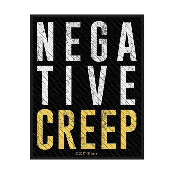 Nirvana Negative Creep vävd patch One Size svart/vit/gul Black/White/Yellow One Size