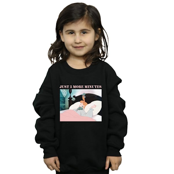 Disney Girls Princess Just Five More Minutes Sweatshirt 7-8 år Black 7-8 Years