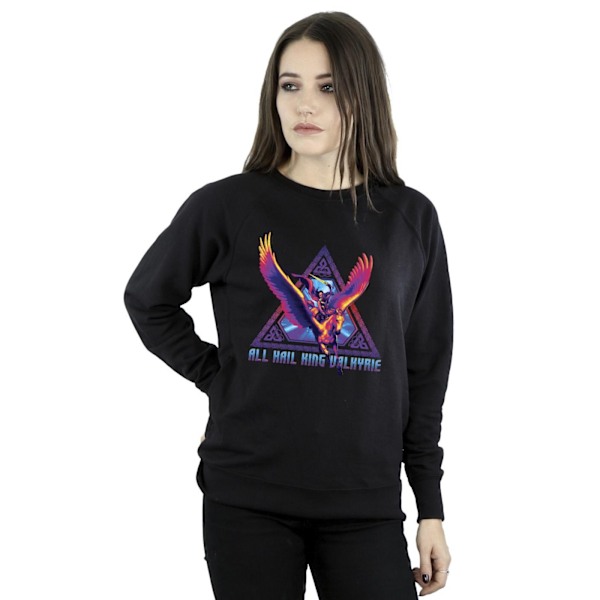 Marvel Dam/Kvinnor Thor Love And Thunder Valkyrie Sweatshirt Black XL