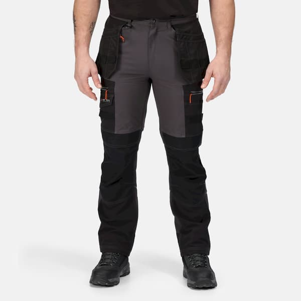 Regatta Professional Herr Softshell Stretch Arbetsbyxor 34R I Iron/Black 34R