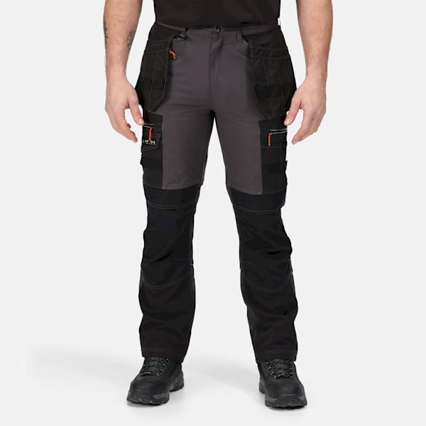 Regatta Professional Softshell Stretch Arbetsbyxor Herr 44R I Iron/Black 44R