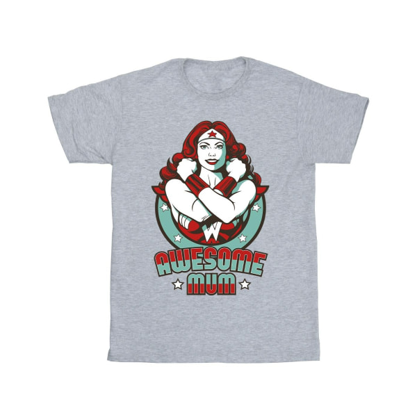 DC Comics Girls Wonder Woman Wonderful Mum Bomull T-shirt 9-11 Sports Grey 9-11 Years
