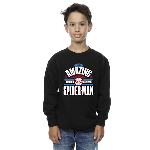 Marvel Boys Spider-Man NYC Amazing Sweatshirt 7-8 år Svart Black 7-8 Years