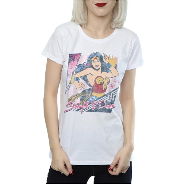 Wonder Woman Dam/Kvinnors Styrka Och Kraft Bomull T-shirt XL White XL