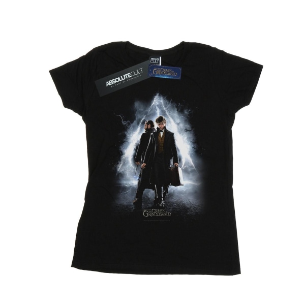 Fantastic Beasts Womens/Ladies Newt och Dumbledore Poster Cotto Black S