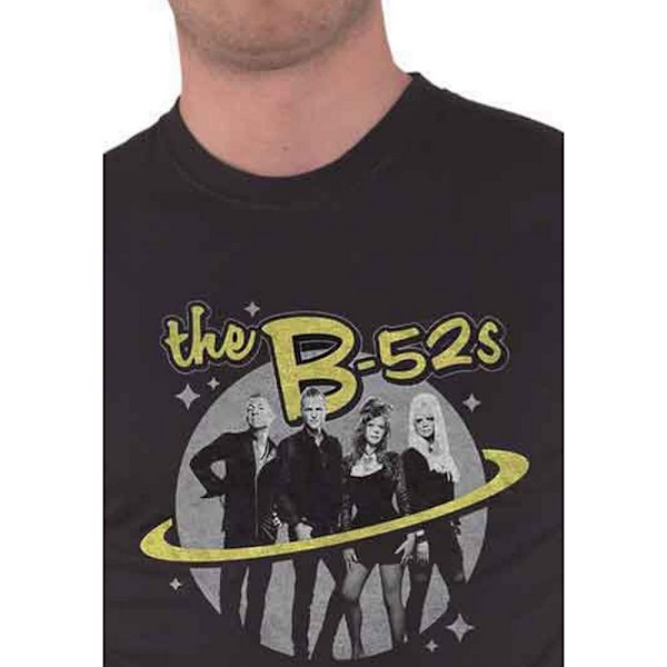 The B-52´s Unisex Adult Saturn Bomull T-Shirt XXL Svart Black XXL