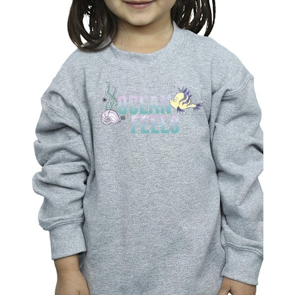 Disney Girls The Little Mermaid Ocean Sweatshirt 12-13 år Sp Sports Grey 12-13 Years